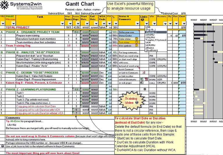 Gantt Chart Template for Excel 1.7.1
